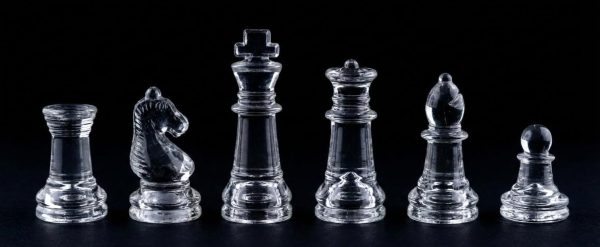 GLASS CHESS 25X25CM
